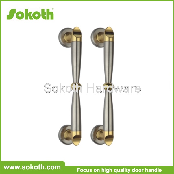stainless steel glass flush double sided door pull handle
