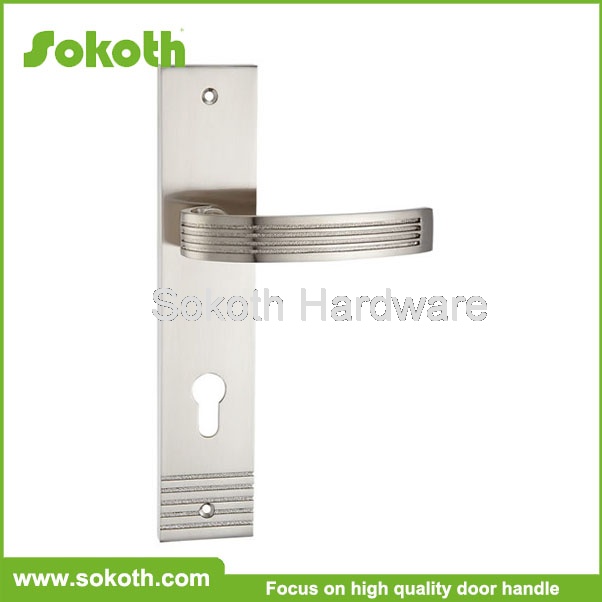 Glass Aluminium Door Handle with long crystal glass ball for Entrance big door and gate