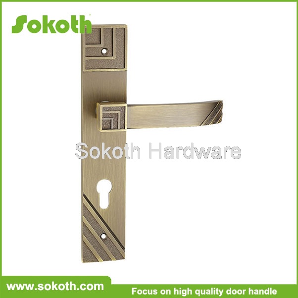 2016 best price big size gold crystal door handle for commercial door