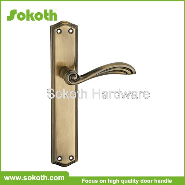 Wenzhou Nickel Brushed door handles with chrome pltated, zinc hardware door handle