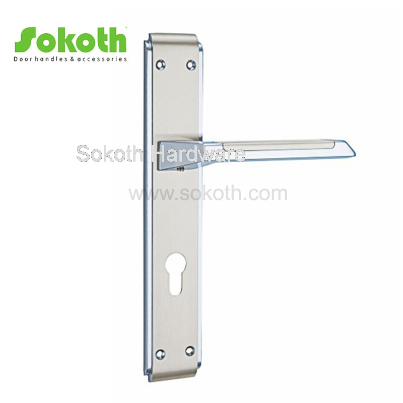Aluminum door Handle with iron plate