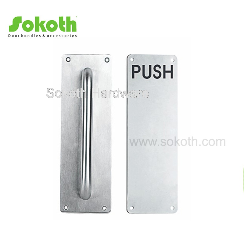 stainless steel handle on plate