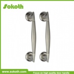 L shaped stainless steel pull handle for glass door
