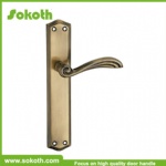 Wenzhou Nickel Brushed door handles with chrome pltated, zinc hardware door handle