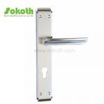 Aluminum door Handle with zinc alloy plate