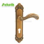 Aluminum door Handle with Aluminum  alloy plate