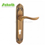 Aluminum door Handle with Aluminum  alloy plate