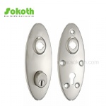 Aluminum door Handle with iron plate