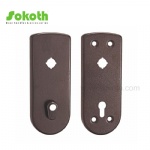 Aluminum door Handle with iron plate