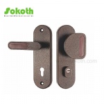 Aluminum door Handle with iron plate