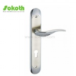 Aluminum door Handle with iron plate