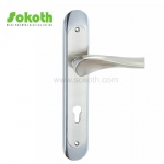 Aluminum door Handle with iron plate