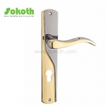 Aluminum door Handle with iron plate