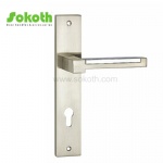 Aluminum door Handle with iron plate