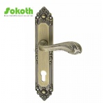 Aluminum door Handle with iron plate