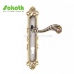 Aluminum door Handle with iron plate
