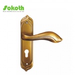 Aluminum door Handle with iron plate