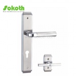 Aluminum door Handle with iron plate