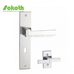 Aluminum door Handle with iron plate