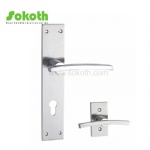 Aluminum door Handle with iron plate