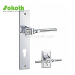 Aluminum door Handle with iron plate