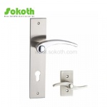 Aluminum door Handle with iron plate