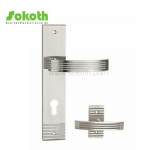 Aluminum door Handle with iron plate