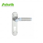 Aluminum door Handle with iron plate