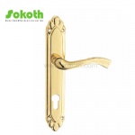 Aluminum door Handle with iron plate