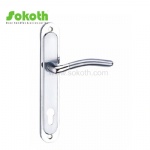 Aluminum door Handle with iron plate