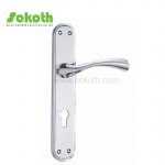 Aluminum door Handle with iron plate