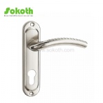 Aluminum door Handle with iron plate