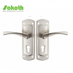 Aluminum door Handle with iron plate