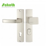 Aluminum door Handle with iron plate