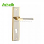 Aluminum door Handle with iron plate