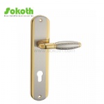 Aluminum door Handle with iron plate