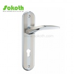 Aluminum door Handle with iron plate