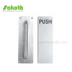 stainless steel handle on plate